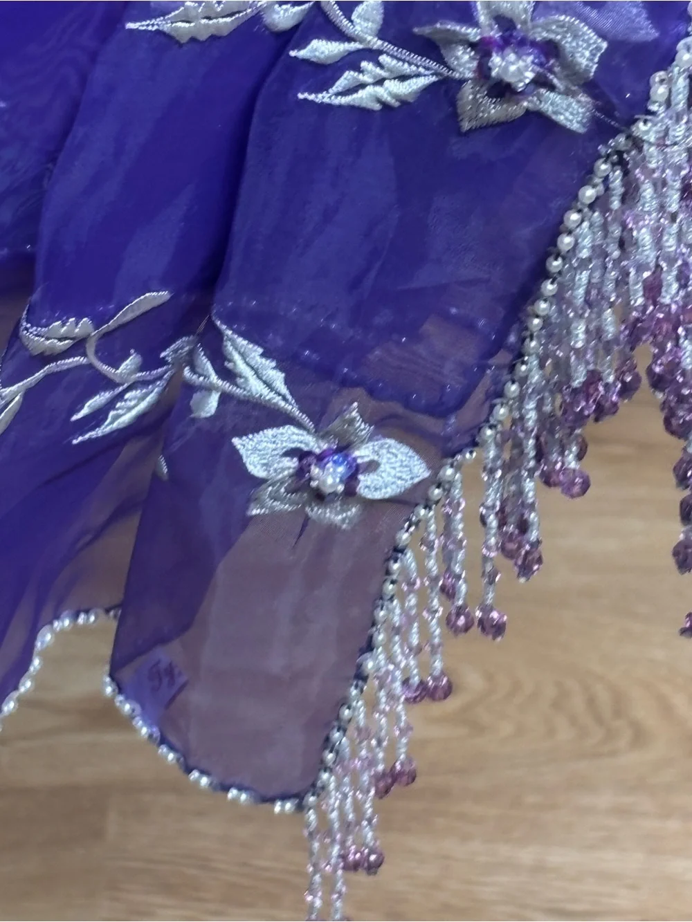 Tygie x Kultura Modern Filipiniana Purple Organza Embroidered Alampay